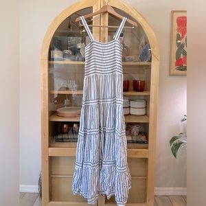 Blue Stripe Savannah Midi Dress by Petal & Pup, Summer Dress